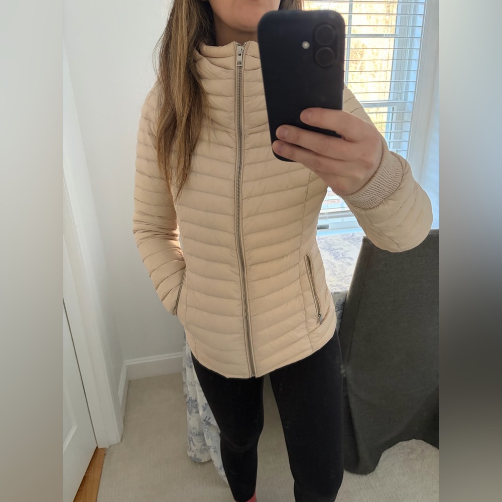 Soia & Kyo Beige Puffer Jacket